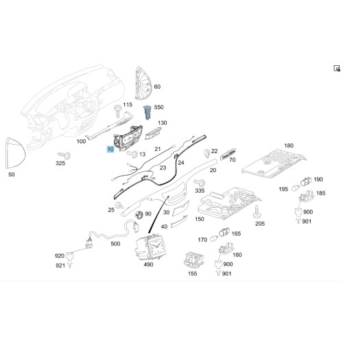 Mercedes-Benz A2216800834 Механизм крышки comand - блока управления аудиосистемой S-class short W221 S-class long V221