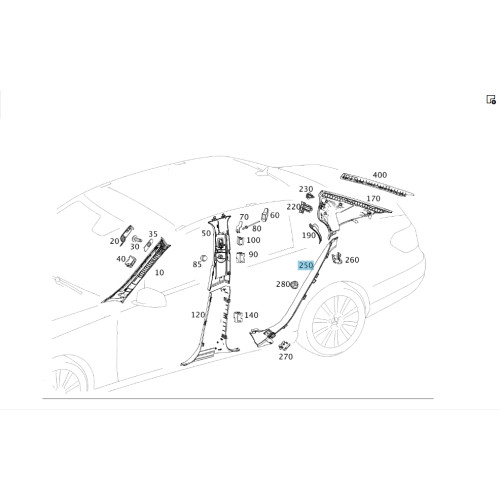 Mercedes-Benz A2126903725 9G26 Обшивка задней левой колёсной арки чёрная E-class W212