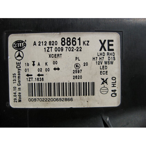 Mercedes-Benz A2128207859 Фара правая E-Class W212 E63 AMG до рестайл