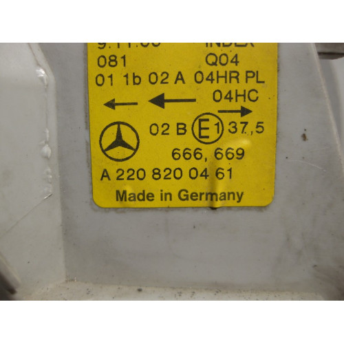 Mercedes-Benz A2208200461 Фара правая галоген S-Class W220 до рестайл
