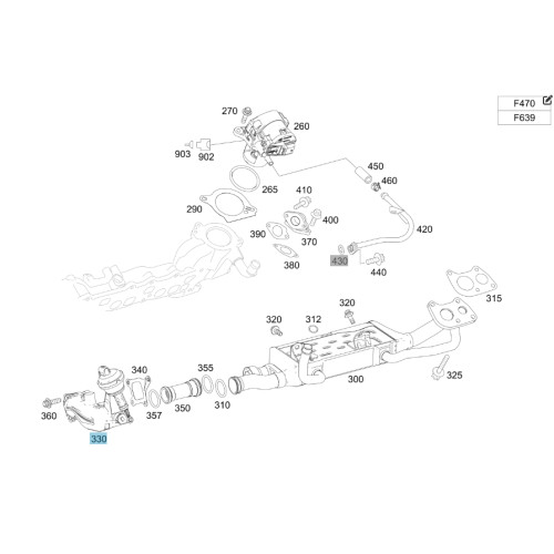 Mercedes-Benz A6421401663 Переключающая заслонка OM642