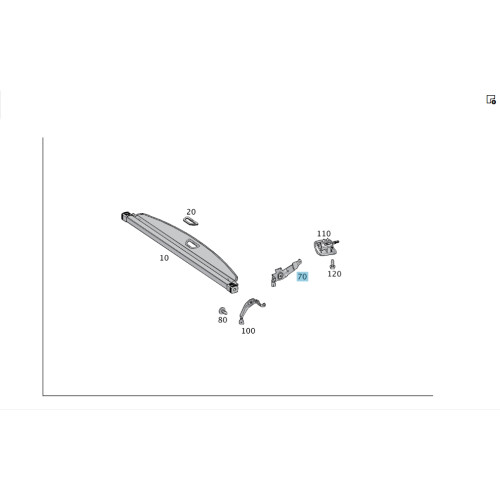 Mercedes-Benz A1668101614 Кронштейн карты багажника левый GL/GLS X166