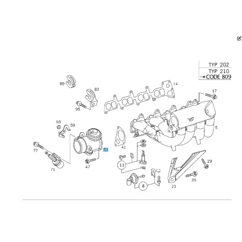 Mercedes-Benz A6110980417 Клапан EGR OM611