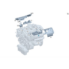 A6420162524 Soundproofing on the OM642 V6 3.0 cdi engine, left, Sprinter W907 Sprinter W906 V-class W639 OM642