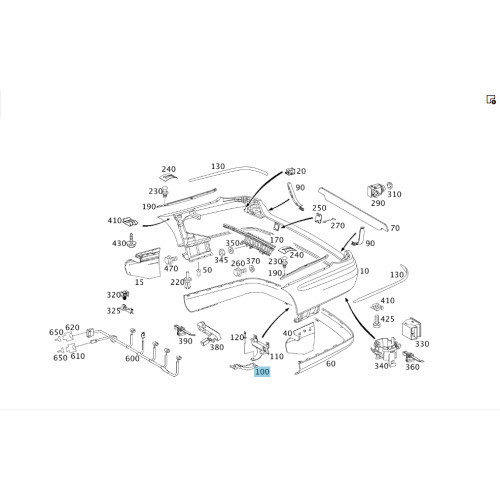 Mercedes-Benz A2118851914 Держатель заднего бампера нижний E-class S211