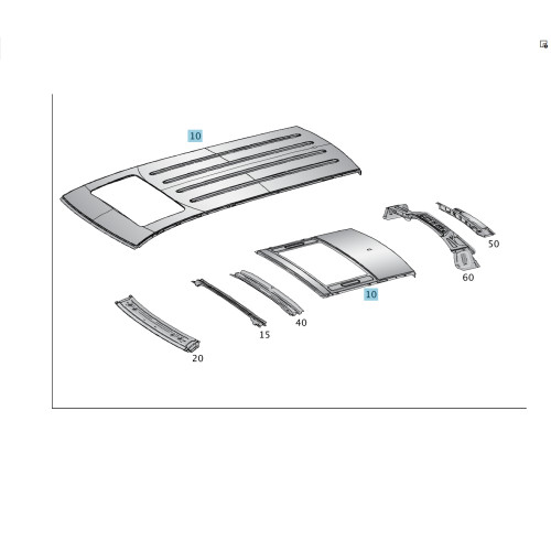 Mercedes-Benz A1666502800 Крыша под понораму GL/GLS X166