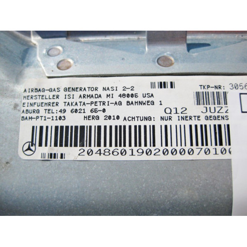 Mercedes-Benz A2048601902 Driver knee airbag C-Class W204 E-Class C207 GLK X204