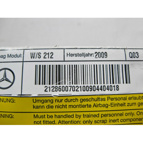 Mercedes-Benz A2128600702 Задняя левая боковая подушка безопасности E-Class W212