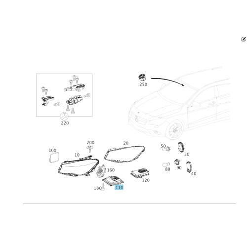 Mercedes-Benz A2189009303 Headlight Control Unit CLA Shooting Brake X117 CLA C117 GLA X156 A-class W176