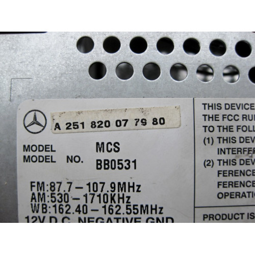 Mercedes-Benz A2518200779 Audio control unit Comand DVD R-Class W251