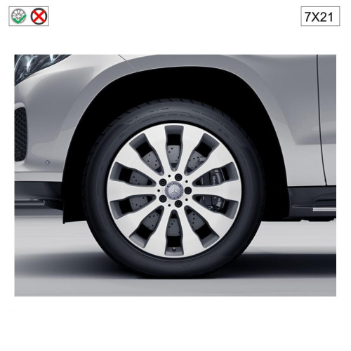 Mercedes-Benz A1664013400 7X21 Комплект колёсных дисков с датчиками давления A0009050030 GL/GLS X166
