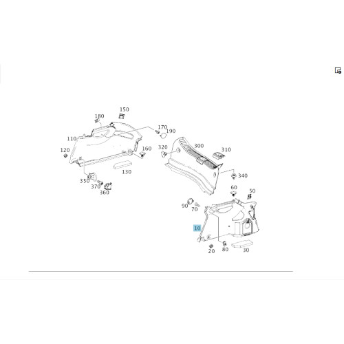 Mercedes-Benz A1176900041 9E83 Обшивка багажника левая боковая CLA C117