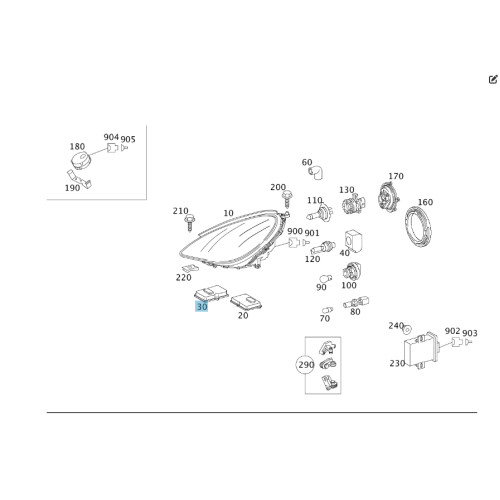 Mercedes-Benz A0028202426 Блок управления ксеноновой фары E-class W211 SLK R171 Maybach 57 S W240 E-class S211 Maybach 62 S V240