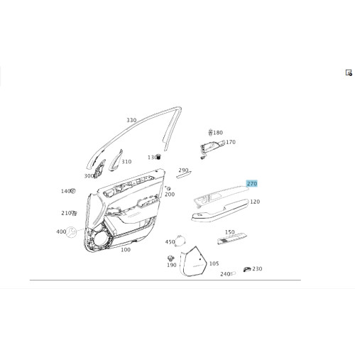 Mercedes-Benz A2927202901 Декоративная планка на водительской двери GLE Coupe C292