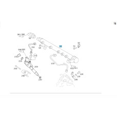 A6400701295 Fuel rail with valve for the OM640 R4 2.0 cdi engine A6110780449 and sensor A0041536728 A-class C169 A-class W169 B-class W245