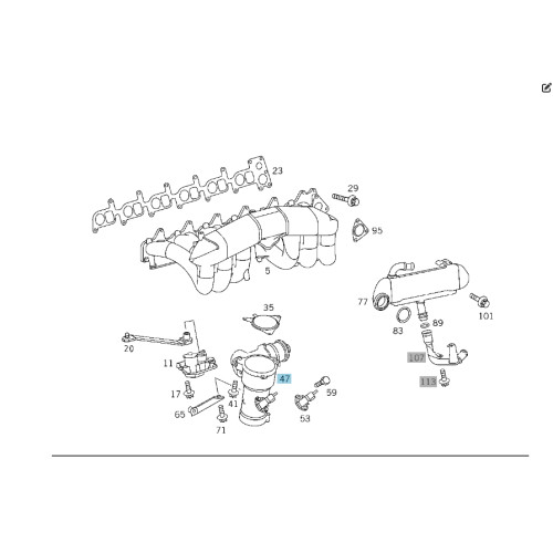 Mercedes-Benz A6130980117 Вакуумный привод клапана EGR OM613