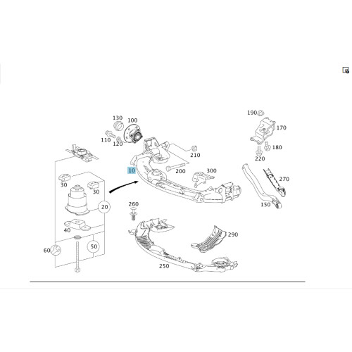 Mercedes-Benz A1693500100 Балка задней подвески A-class W169 B-class W245 A-class C169