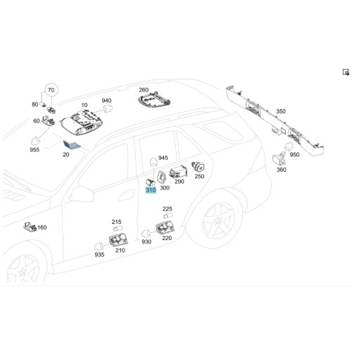 Mercedes-Benz A0008206251 Розетка 115V под задним сидением справа GLC Coupe C253 GLC X253 C-Class W204 GLK X204 S-class long V221 ML/GLE W166 GL/GLS X166 GLE Coupe