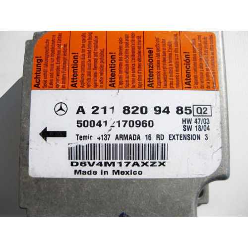 Mercedes-Benz A2118209485 Блок управления подушек безопасности E-Class W211 CLS C219