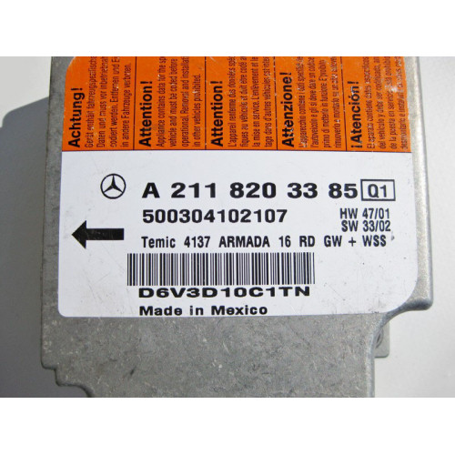 Mercedes-Benz A2118203385 Блок управления подушек безопасности E-Class W211 CLS C219