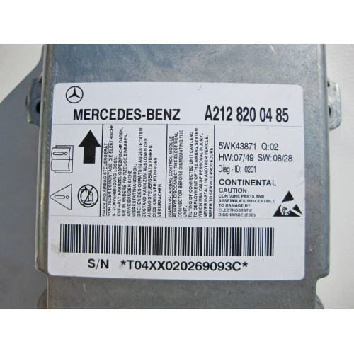 Mercedes-Benz A2128200485 Airbag control unit E-Class W212