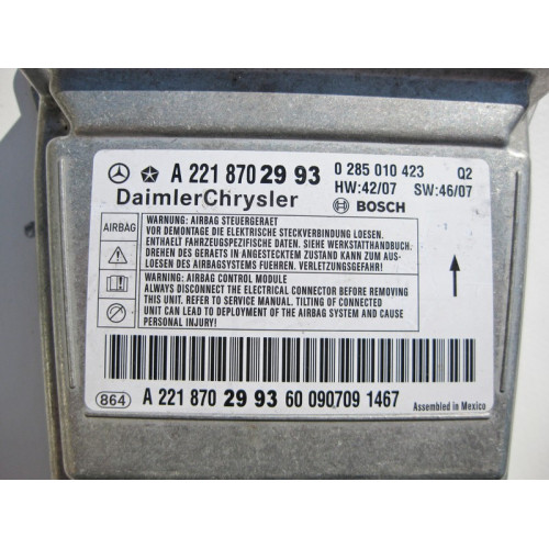Mercedes-Benz A2218702993 Блок управления подушек безопасности CL C216 S-Class W221