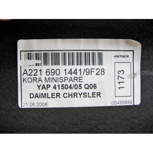 Mercedes-Benz A2216901441 9F28 Вещевое отделение под полом багажника S-Class W221