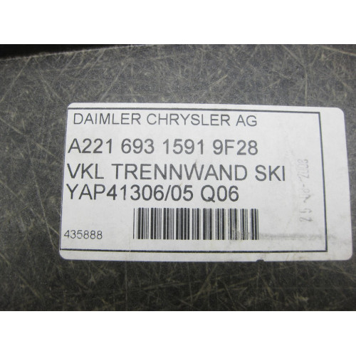 Mercedes-Benz A2216931591 9F28 Обшивка перегородки багажника S-Class W221