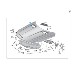 A2928800057 Hood ML/GLE W166 GLE Coupe C292