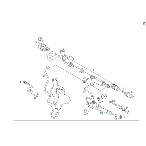 Mercedes-Benz A6680700687 Форсунка дизельная OM668 R4 1.7 cdi