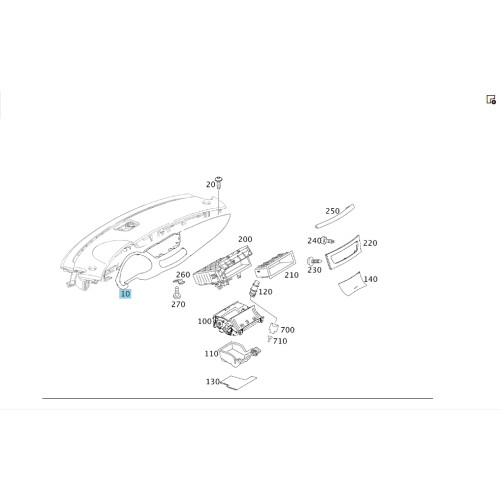 Mercedes-Benz A2196800571 Деревянная декоративная накладка панели приборов CLS C219
