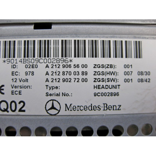 Mercedes-Benz A2129065600 Аудиосистема Audio 50 APS с DVD чейнджером для E-Class W212