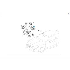 A1768210636 9051 Крышка салонного зеркала черная CLA C117 GLA  X156 A-class W176 CLA Shooting Brake X117