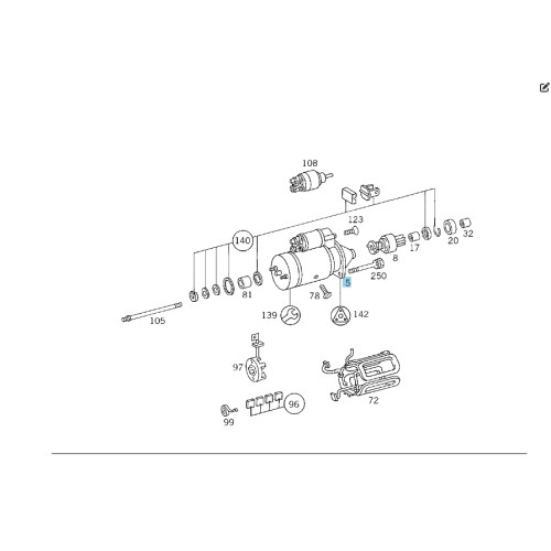 Bosch 0001110112 Стартер двигателя M104 R6 E-class Coupe C124 E-class W124 E-Class S124 190 W201 E-class W210 S-class W140 C-class W202