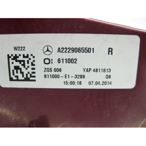 Mercedes-Benz A2229065501 Фонарь задний правый S-Class W222