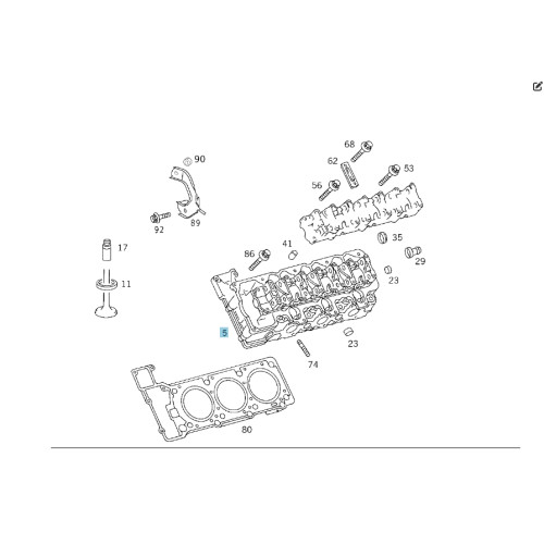 Mercedes-Benz A1120101420 R1120161201 Левая головка блока цилиндров с клапанами для двигателя M112