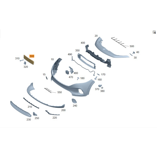 Mercedes-Benz A2438852902 Подиум номерного знака для США EQA H243 EQB X243