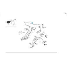 A1176300221 Rear right quarter panel CLA C117