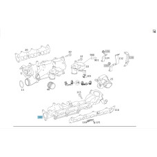 A6420902737 Впускной коллектор левый двигателя OM642 V6 3.0 cdi ML W164 GL X164 R-class long V251 R-class short W251 G-class W463 V-class W639