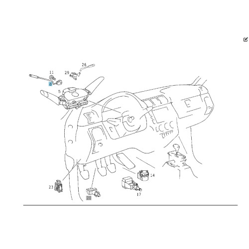 Mercedes-Benz A0075458924 Подрулевой переключатель круиз-контроля ML W163