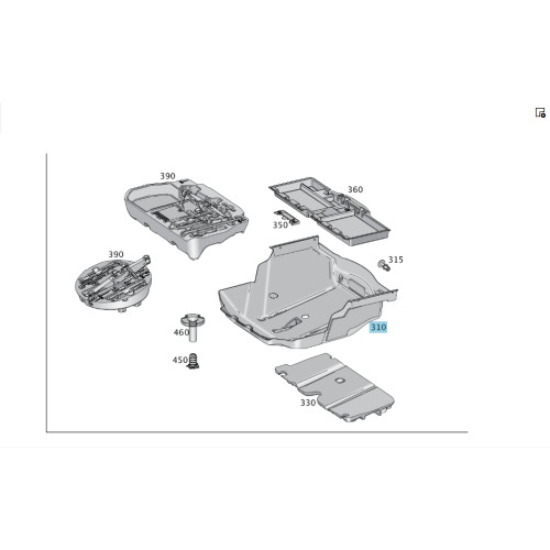 Mercedes-Benz A1666840006 Обшивка пола багажника под запаску GL/GLS X166