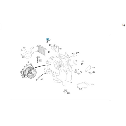 Mercedes-Benz A1648300184 Расширительный клапан кондиционера R-class short W251 GL X164 GL/GLS X166 R-class long V251