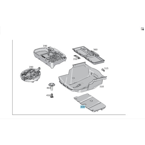 Mercedes-Benz A1668990196 Опора пола багажника GL/GLS X166