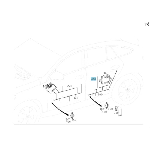 Mercedes-Benz A2925404101 Проводка задней дверной карты GLE Coupe C292
