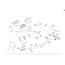 A1646901087 8K67 Накладка проёма багажника нижняя бежевая  GL X164