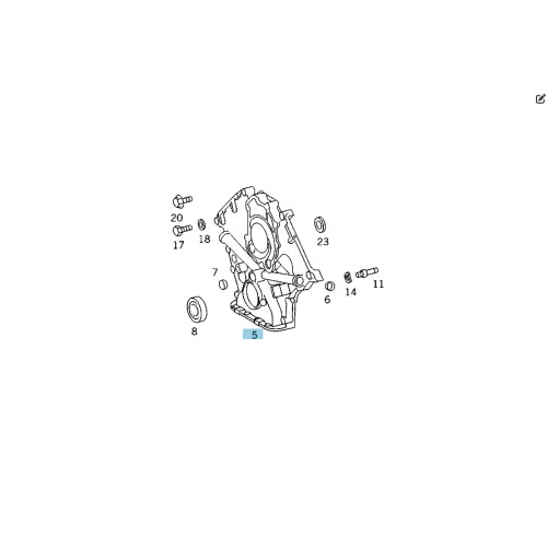 Mercedes-Benz R1190150901 A1190100417 Передняя крышка картера ГРМ M119
