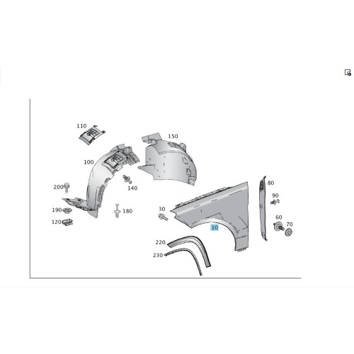 Mercedes-Benz A1668802800 Крыло переднее правое GL/GLS X166