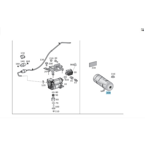 Mercedes-Benz A1663200215 Ресивер пневмоподвески GL/GLS X166