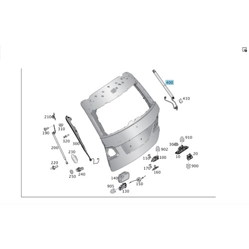 Mercedes-Benz A1668900100 Приводной правый шпиндель крышки багажника GL/GLS X166