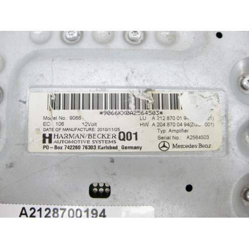 Mercedes-Benz A2128700194 Audio amplifier Harman / Becker E-Class W212